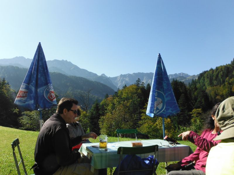 The perfect Alpine refreshment in the perfect Alpine place, on the perfect Alpine day!