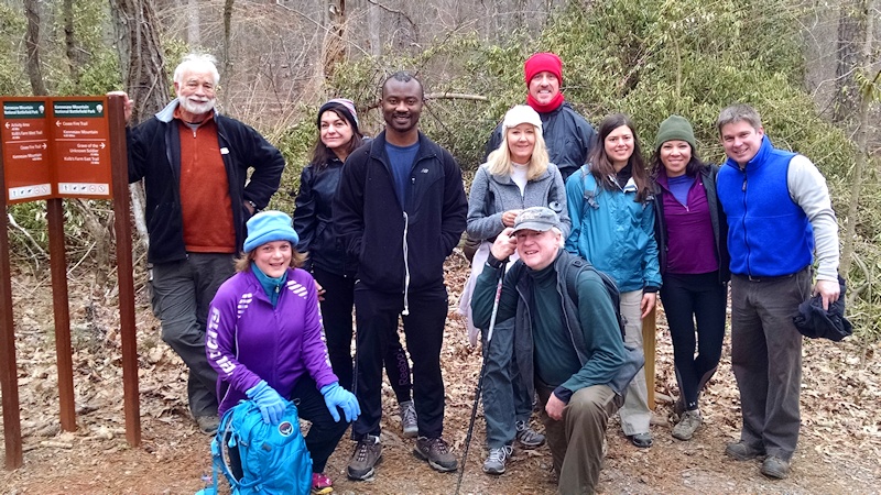 Group of Hikers 
on the Kennesaw Mountain Kolb Farm Loop