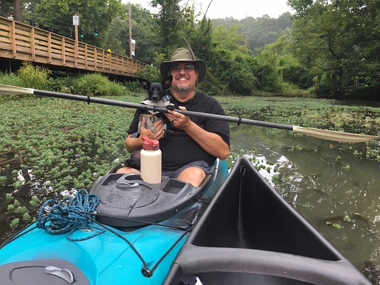 Thomas & Tally paddling