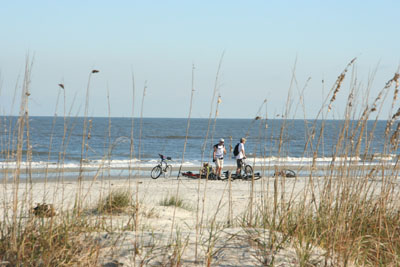 Biking along the north side