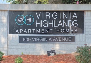 apartment sign